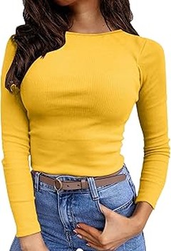 Opciones refrescantes a las camisetas de manga larga casual para mujer