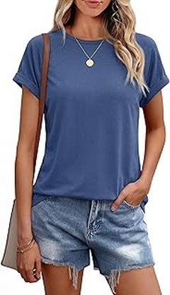 Dónde comprar camisetas de manga corta casual para mujer online