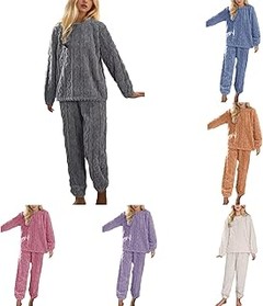 Pijamas de invierno de franela y coralina para mujer