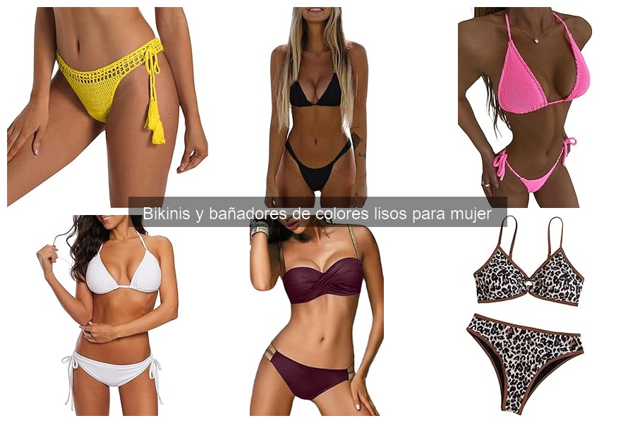 Alternativas a bikinis de colores lisos para mujer