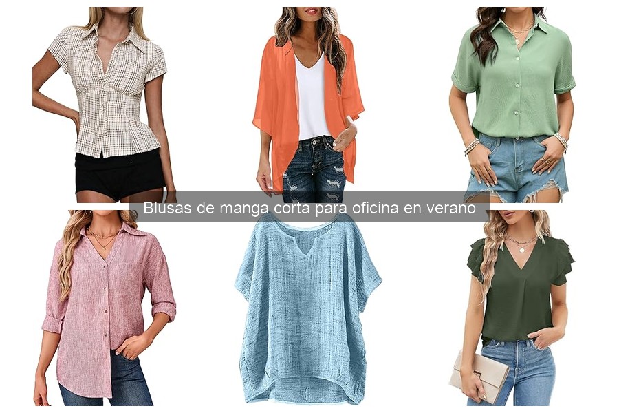 Alternativas a blusas de manga corta para oficina en verano