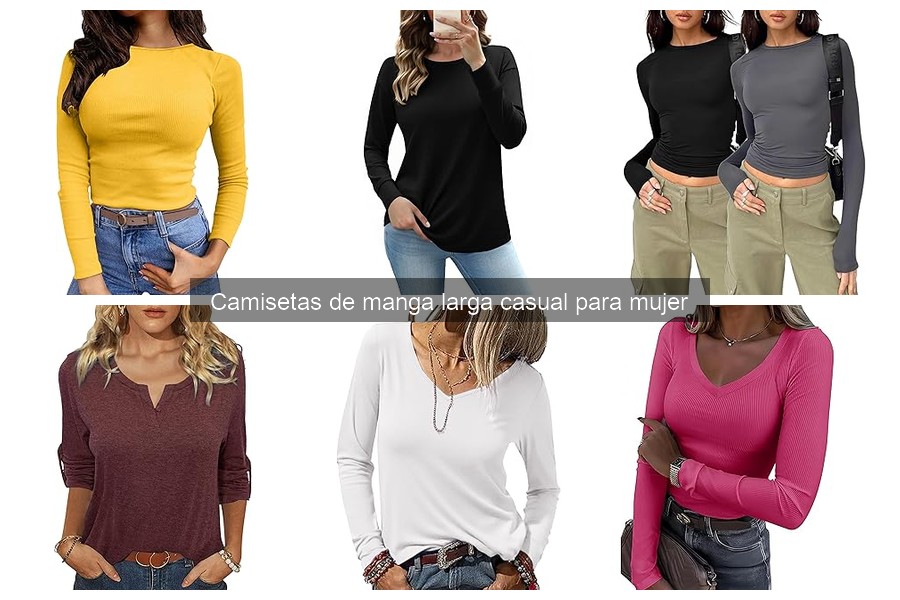 Alternativas a camisetas de manga larga casual para mujer