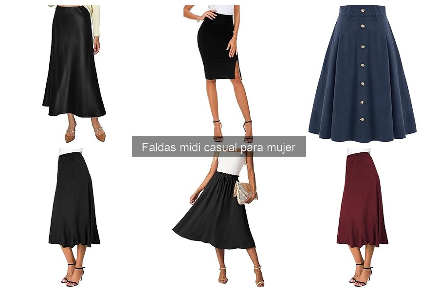Alternativas a las faldas midi casual para mujer