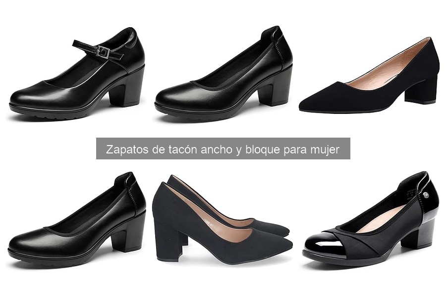 Alternativas a los zapatos de tacón ancho y bloque para mujer