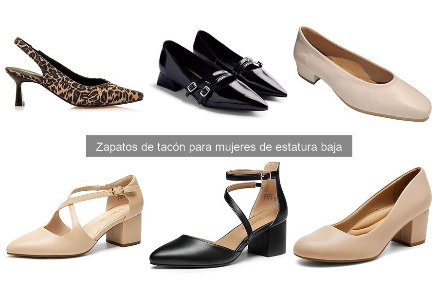 Alternativas cómodas a zapatos de tacón para mujeres bajas
