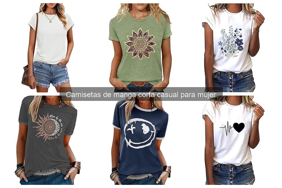 Combina camisetas de manga corta casual para mujer fácilmente