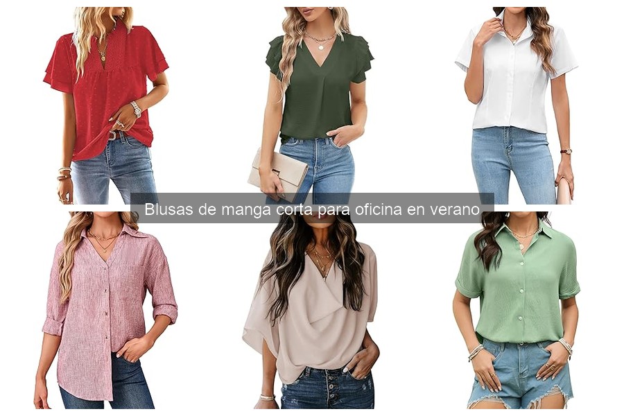 Cómo combinar blusas de manga corta para un look profesional