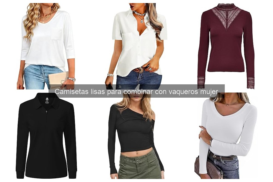 Cómo combinar camisetas lisas con vaqueros para mujer