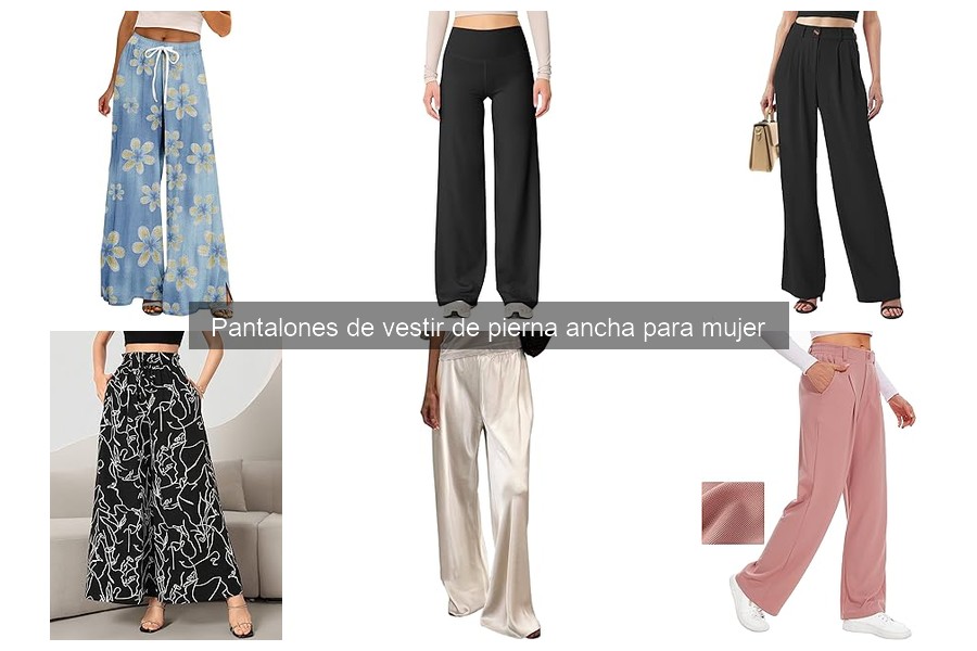 Cómo combinar pantalones de vestir de pierna ancha para mujer
