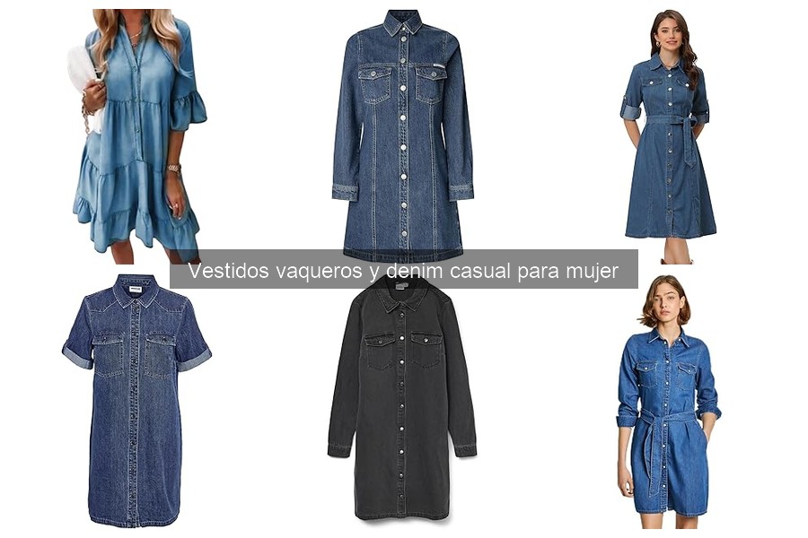 Cómo combinar un vestido vaquero con diferentes calzado