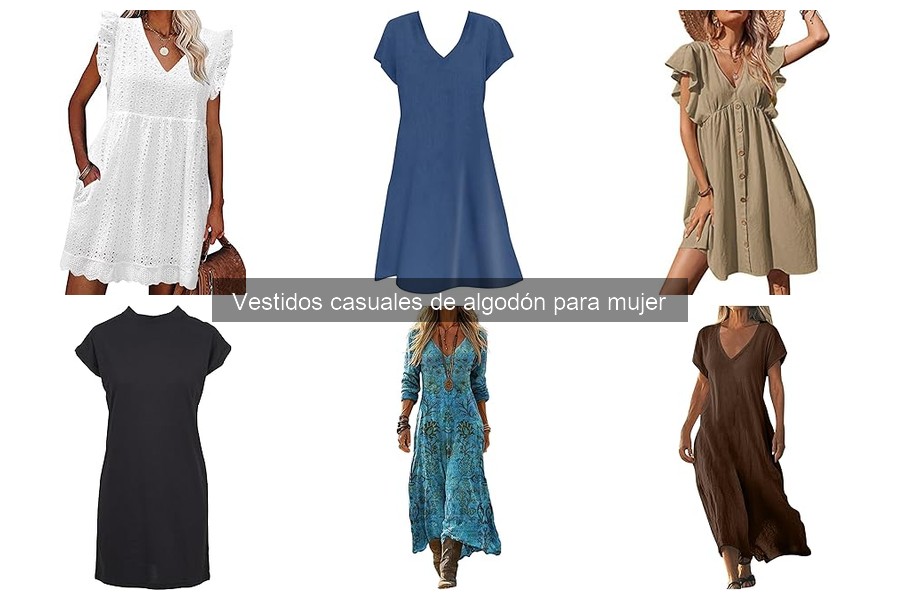 Cómo Combinar Vestidos Casual de Algodón para Mujer