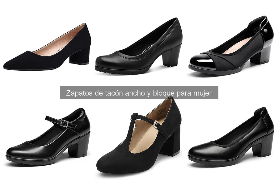 Cómo combinar zapatos de tacón ancho y bloque para mujer