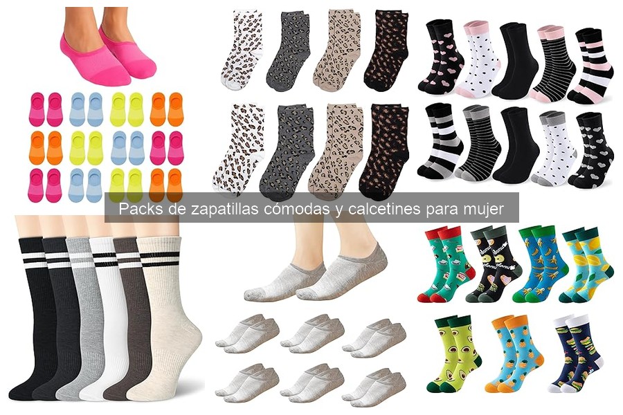 Cómo elegir packs de zapatillas cómodas y calcetines para mujer