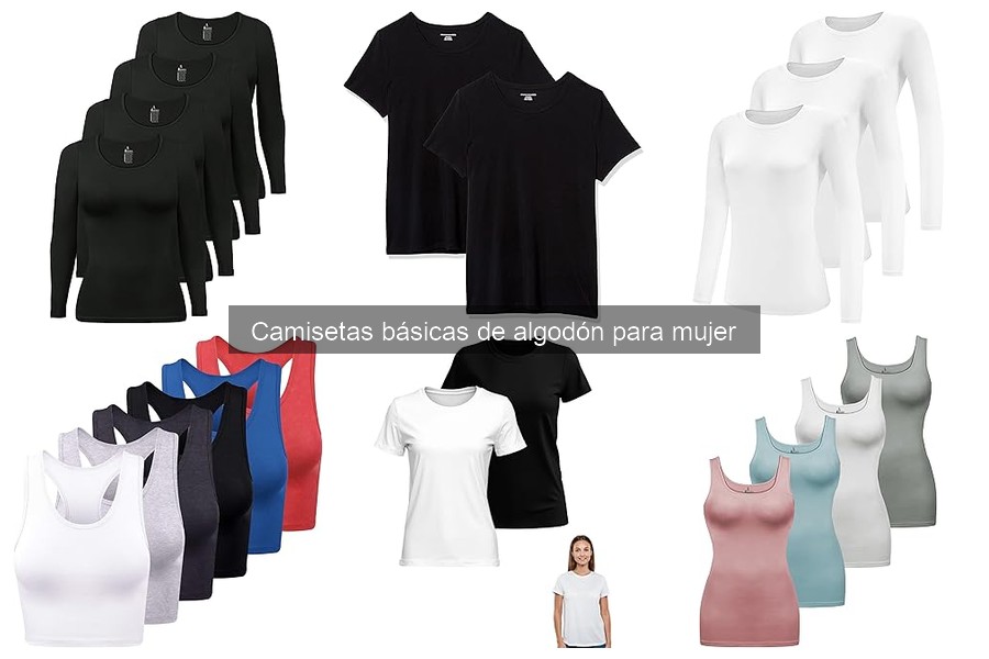 Comparativa de camisetas básicas de algodón para mujer