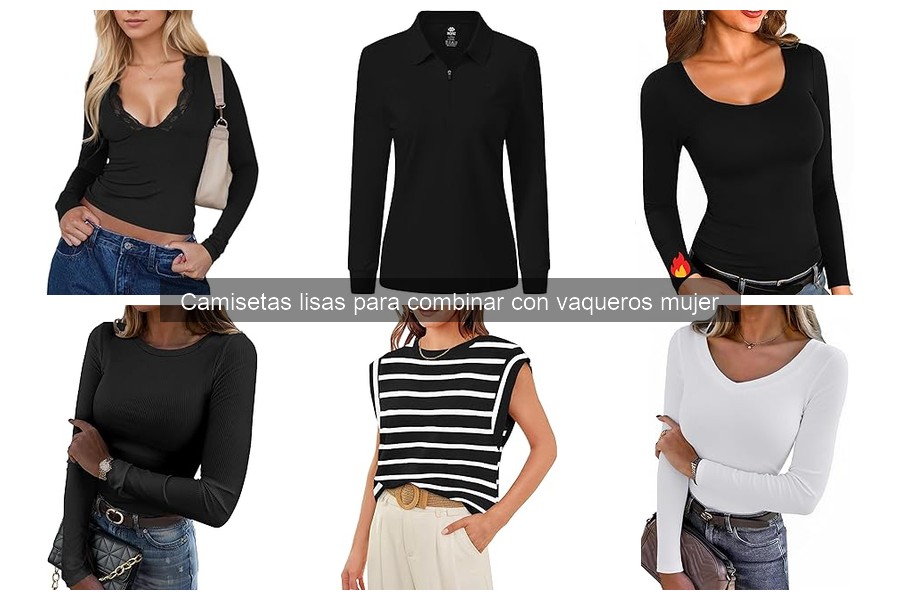 Comparativa de camisetas lisas para combinar con vaqueros