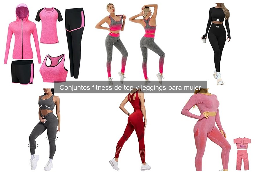 Comparativa de conjuntos fitness: tops y leggings para mujer