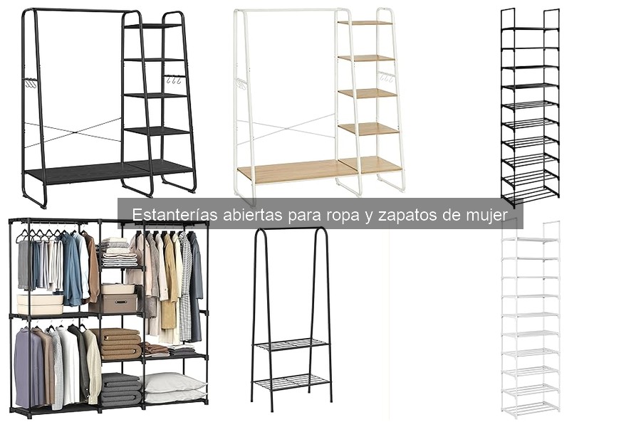 Comparativa de estanterías abiertas y cerradas para ropa y zapatos