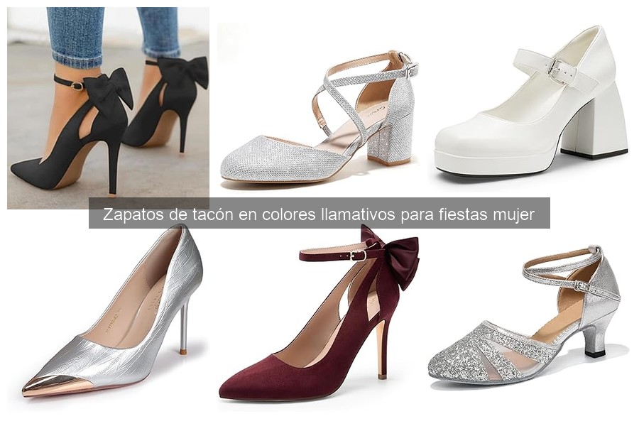 Comparativa de Tacones con y sin Plataforma en Colores Llamativos