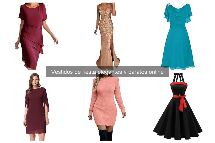 Comparativa de vestidos de fiesta elegantes y baratos