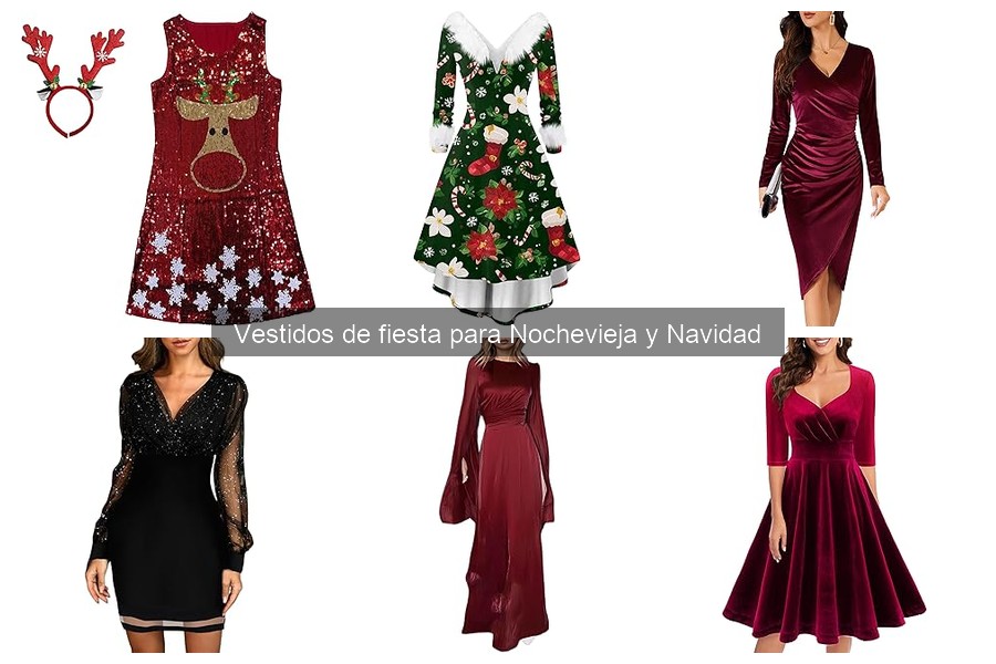 Comparativa de vestidos de fiesta largos y cortos para Nochevieja