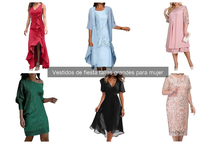 Comparativa de vestidos de fiesta tallas grandes para mujer