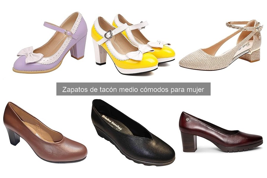 Comparativa de zapatos de tacón medio cómodos para mujer
