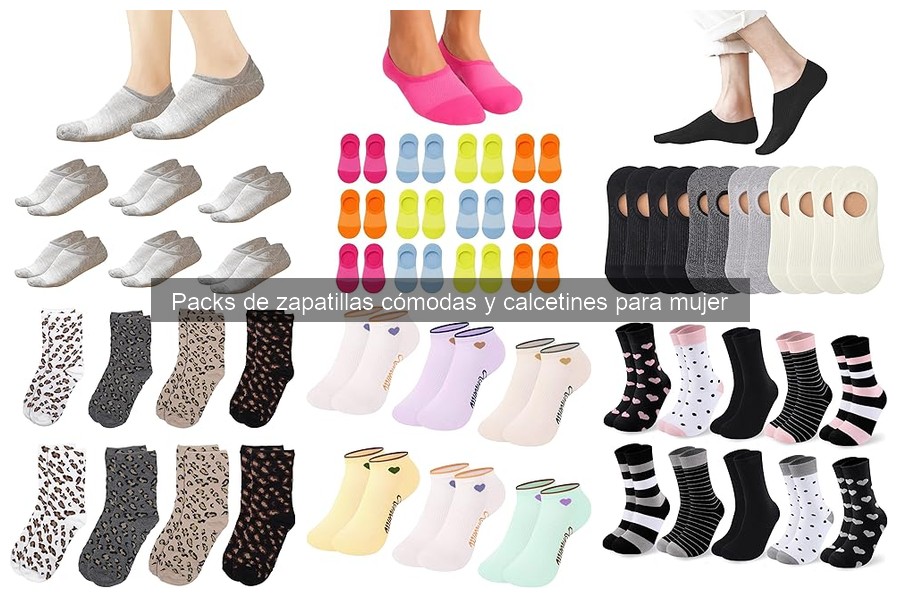 Dónde comprar packs de zapatillas cómodas y calcetines mujeres