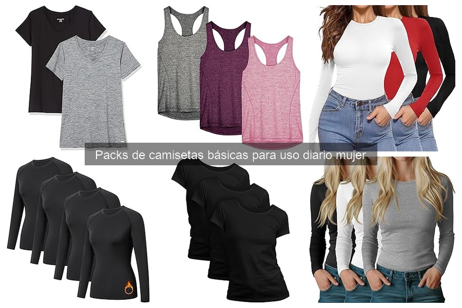 Guía para elegir el pack perfecto de camisetas básicas mujer