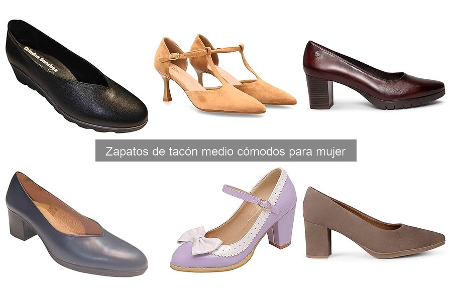 Guía sobre zapatos de tacón medio cómodos para mujer