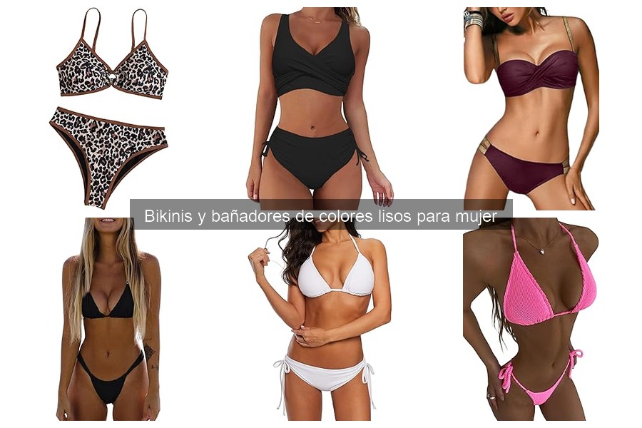 Ideas de outfits veraniegos con bikinis de colores lisos