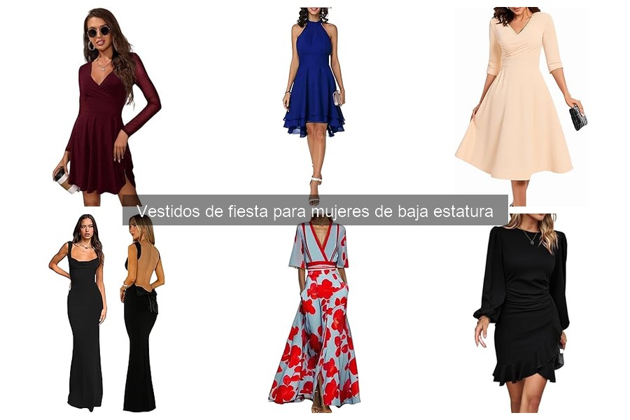 Looks estilosos con vestidos de fiesta para mujeres bajas