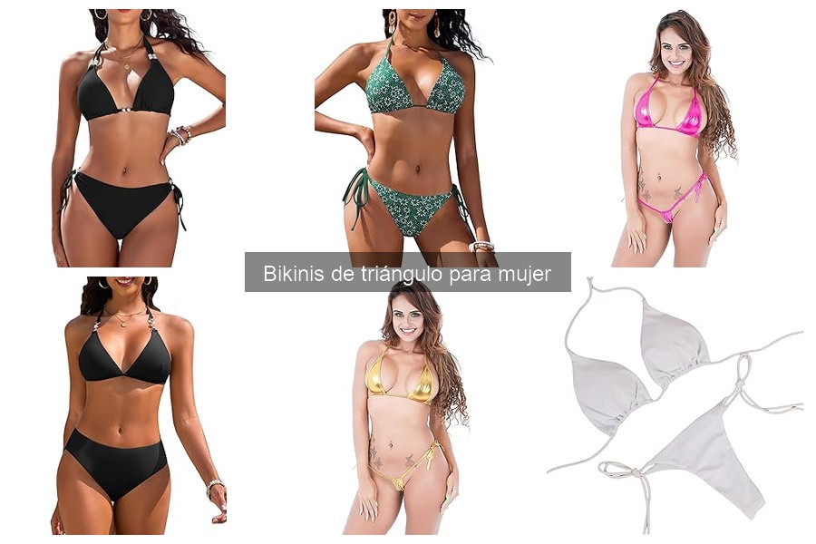 Material ideal para bikinis de triángulo de mujer