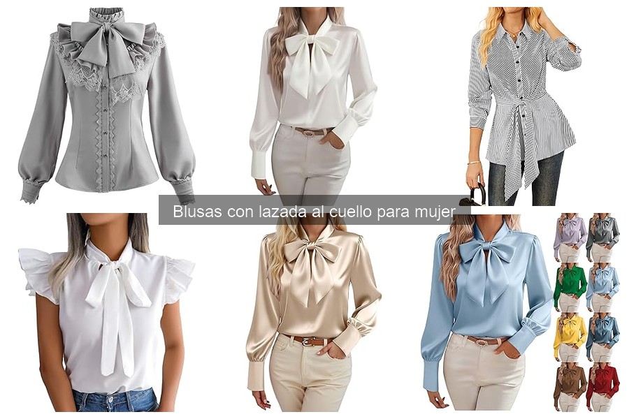 Mejores blusas con lazada al cuello para el trabajo