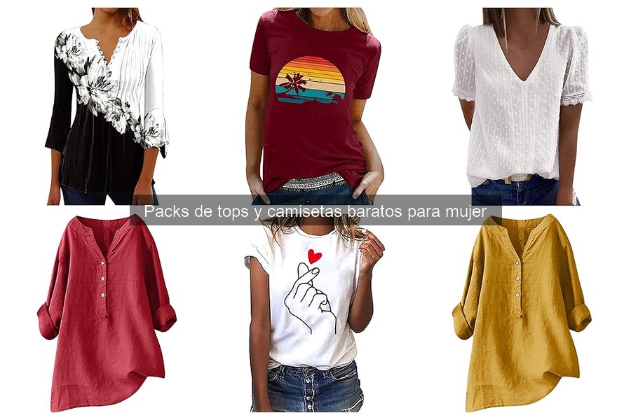 Mejores marcas de packs de tops y camisetas para mujer