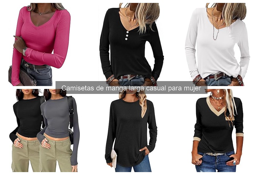 Mejores Ofertas en Camisetas de Manga Larga para Mujer