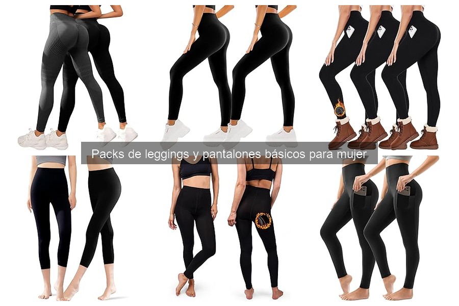 Mejores packs de leggings y pantalones básicos para mujer