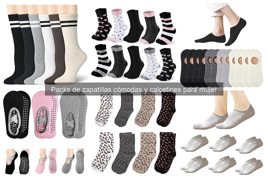 Mejores packs de zapatillas cómodas y calcetines para mujeres