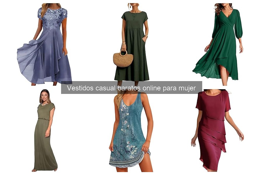 Ofertas en vestidos casuales baratos para mujer online