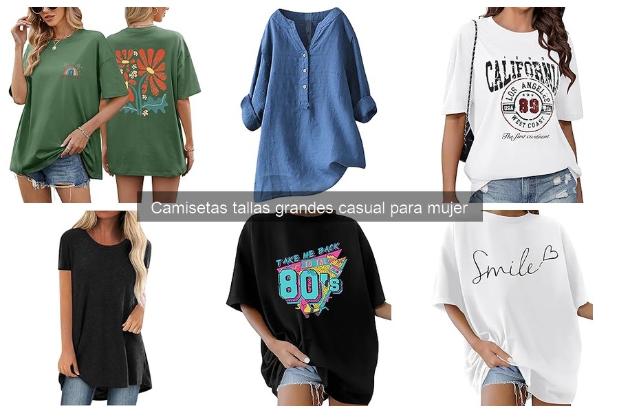 Opiniones sobre camisetas tallas grandes casual para mujer
