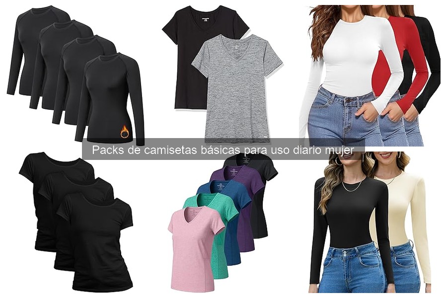 Opiniones sobre Packs de Camisetas Básicas para Mujer