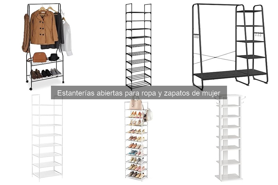 Personaliza estanterías abiertas para ropa y zapatos