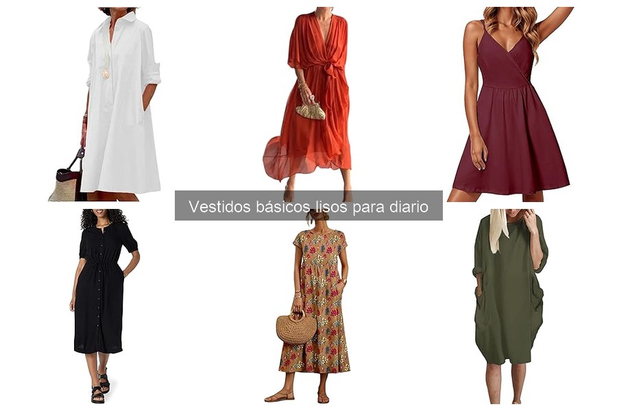 Precios promedio de vestidos básicos lisos para diario