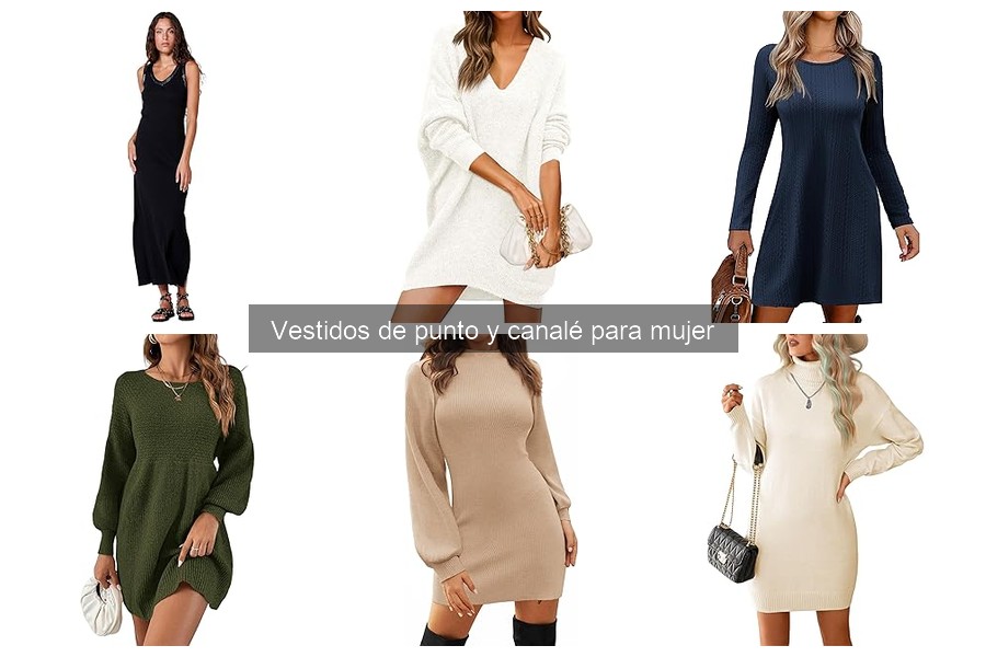 ¿Qué son los vestidos de punto y canalé para mujer?