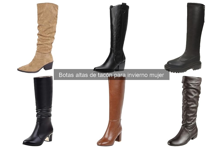 Reseñas de botas altas de tacón para invierno en Amazon