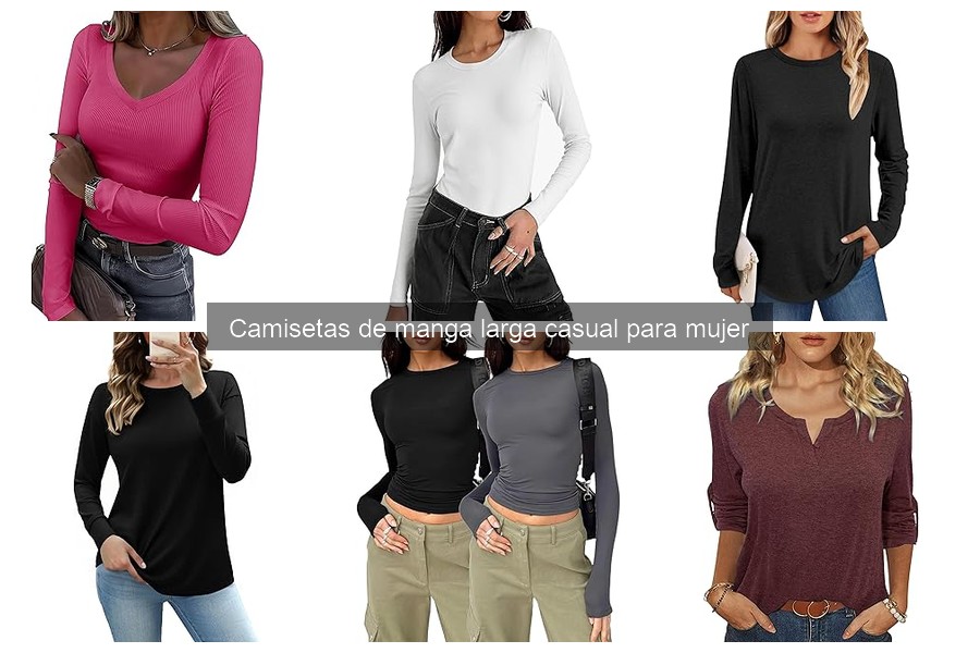 Reseñas de camisetas de manga larga casual para mujer