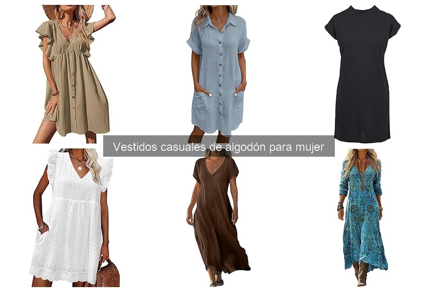 ** Reseñas de vestidos casuales de algodón para mujer: Opiniones