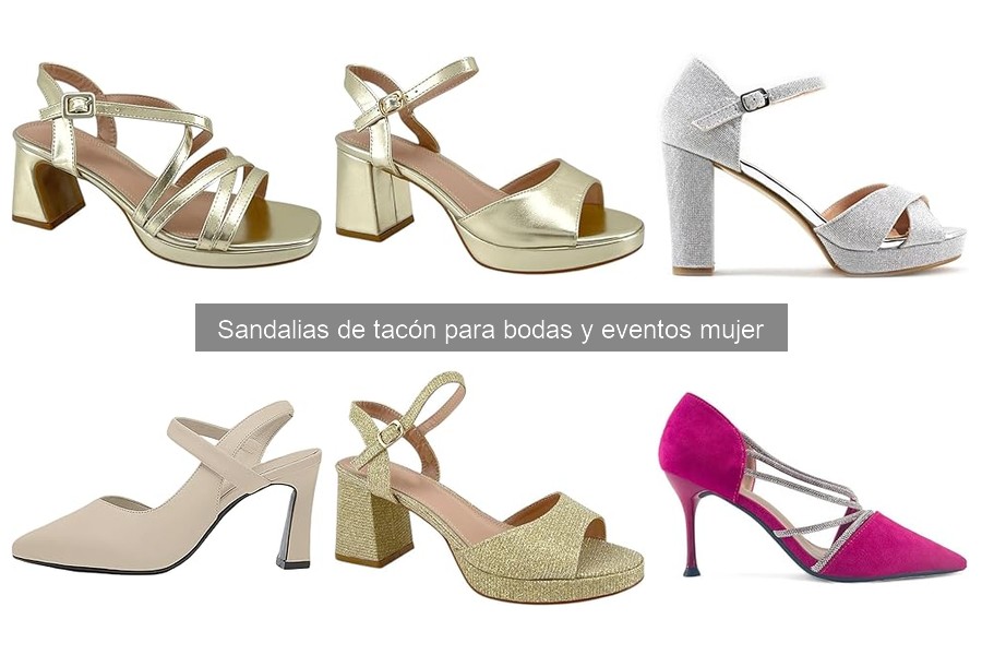 Sandalias de tacón cómodas y antideslizantes para bodas