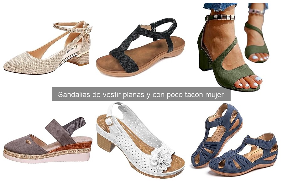 ** Sandalias de vestir planas ideales para pies anchos