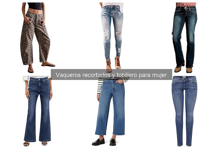 Tendencias actuales en vaqueros recortados y tobillero para mujer