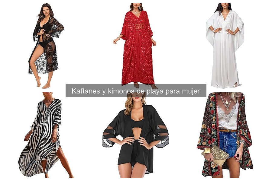 Tendencias en kaftanes y kimonos de playa para mujer 2023
